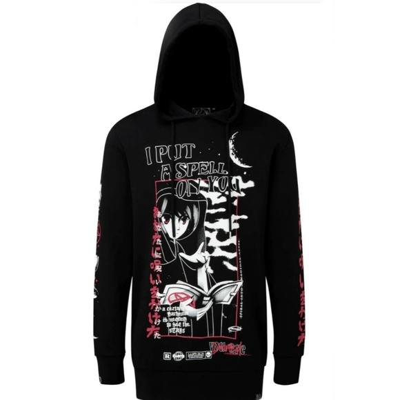Killstar Spell Hoodie – Black Oversized Pullover w D-Rings & Graphic | Deadstock - Picture 4 of 6